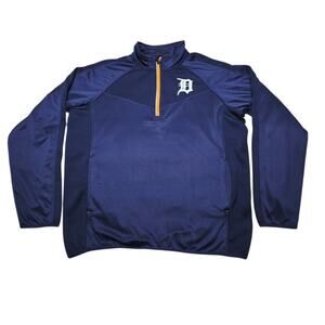 GIII Sports - Carl Banks Detroit Tigers MLB Navy Blue Pullover Sweatshirt Large